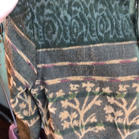 Tapestry Jacket by Flashback PXL green,gold,unique buttons/pockets floral motifs - Picture 12 of 17